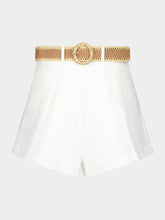 Zimmermann Ivory Acacia Tuck High-Waisted Shorts