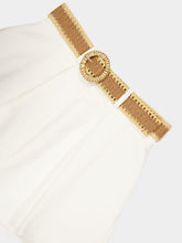 Zimmermann Ivory Acacia Tuck High-Waisted Shorts