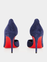 Christian Louboutin Iriza 85 mm Zaffiro Blue Suede Pumps
