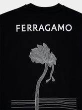 Ferragamo Black Printed Cotton T-Shirt