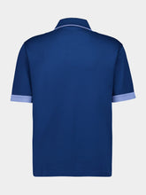Ferragamo Teal Blue Polo with Contrasting Details