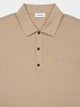 Ferragamo Beige Short-Sleeve Cotton Crepe Polo Shirt