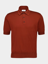 Ferragamo Brown Silk Cotton Knit Polo