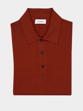 Ferragamo Brown Silk Cotton Knit Polo