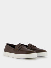 Manolo Blahnik Ellis Brown Calf Leather Loafers