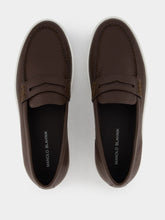 Manolo Blahnik Ellis Brown Calf Leather Loafers