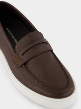 Manolo Blahnik Ellis Brown Calf Leather Loafers