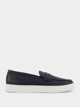 Manolo Blahnik Ellis Navy Calf Leather Loafers
