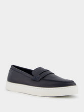 Manolo Blahnik Ellis Navy Calf Leather Loafers