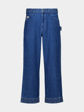 Bode Indigo Embroidered Denim Knolly Brook Trousers
