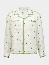 Bode White Blackberry Patch Long Sleeve Shirt