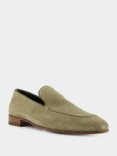 Manolo Blahnik Khaki Truro Suede Loafers