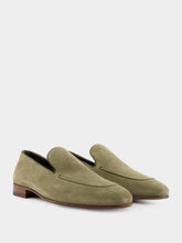 Manolo Blahnik Khaki Truro Suede Loafers