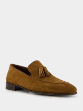 Manolo Blahnik Chester Brown Suede Tassel Loafers