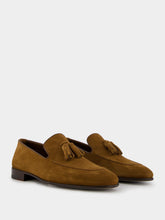 Manolo Blahnik Chester Brown Suede Tassel Loafers