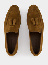 Manolo Blahnik Chester Brown Suede Tassel Loafers