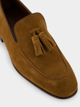 Manolo Blahnik Chester Brown Suede Tassel Loafers
