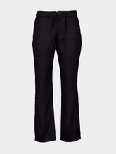 Frescobol Carioca Oscar Black Linen Trousers