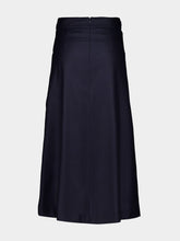 Gabriela Hearst Blue Wesley Wool Midi Skirt