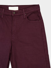 Mother Rerun Zip Sneak Dark Russet Wide-Leg Jeans