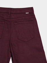 Mother Rerun Zip Sneak Dark Russet Wide-Leg Jeans