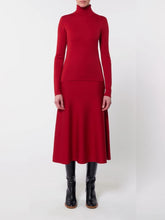 Gabriela Hearst Scarlet Red Freddie Knit Midi Skirt