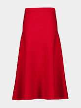 Gabriela Hearst Scarlet Red Freddie Knit Midi Skirt