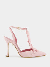 Manolo Blahnik Marwam Pink Suede Ankle Strap Pumps