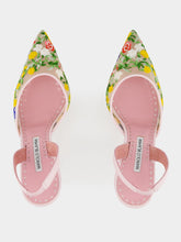 Manolo Blahnik Pink Jardoline Tora Mesh Slingback Pumps