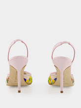 Manolo Blahnik Pink Jardoline Tora Mesh Slingback Pumps