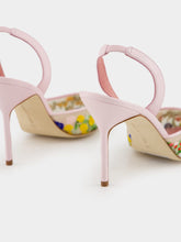 Manolo Blahnik Pink Jardoline Tora Mesh Slingback Pumps