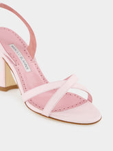 Manolo Blahnik Light Pink Ammoursli Nappa Sandals