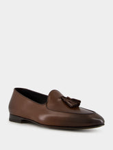 Manolo Blahnik Brown Lennox Calf Leather Loafers