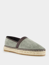 Manolo Blahnik Nerano Green Calf Suede Espadrilles