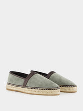 Manolo Blahnik Nerano Green Calf Suede Espadrilles