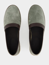 Manolo Blahnik Nerano Green Calf Suede Espadrilles