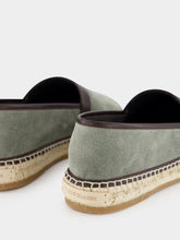 Manolo Blahnik Nerano Green Calf Suede Espadrilles
