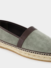 Manolo Blahnik Nerano Green Calf Suede Espadrilles