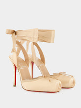 Christian Louboutin Blush Cassia Lace-Up Satin Pumps