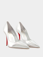 Christian Louboutin Silver Miss Z 100 Laminato Leather Pumps