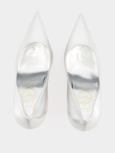 Christian Louboutin Silver Miss Z 100 Laminato Leather Pumps