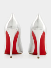 Christian Louboutin Silver Miss Z 100 Laminato Leather Pumps