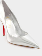 Christian Louboutin Silver Miss Z 100 Laminato Leather Pumps