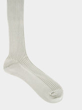 Auralee Pale Green Giza High Gauge Cotton Socks