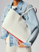 Christian Louboutin Cabata Small White Calf Leather Tote Bag