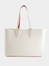 Christian Louboutin Cabata Small White Calf Leather Tote Bag