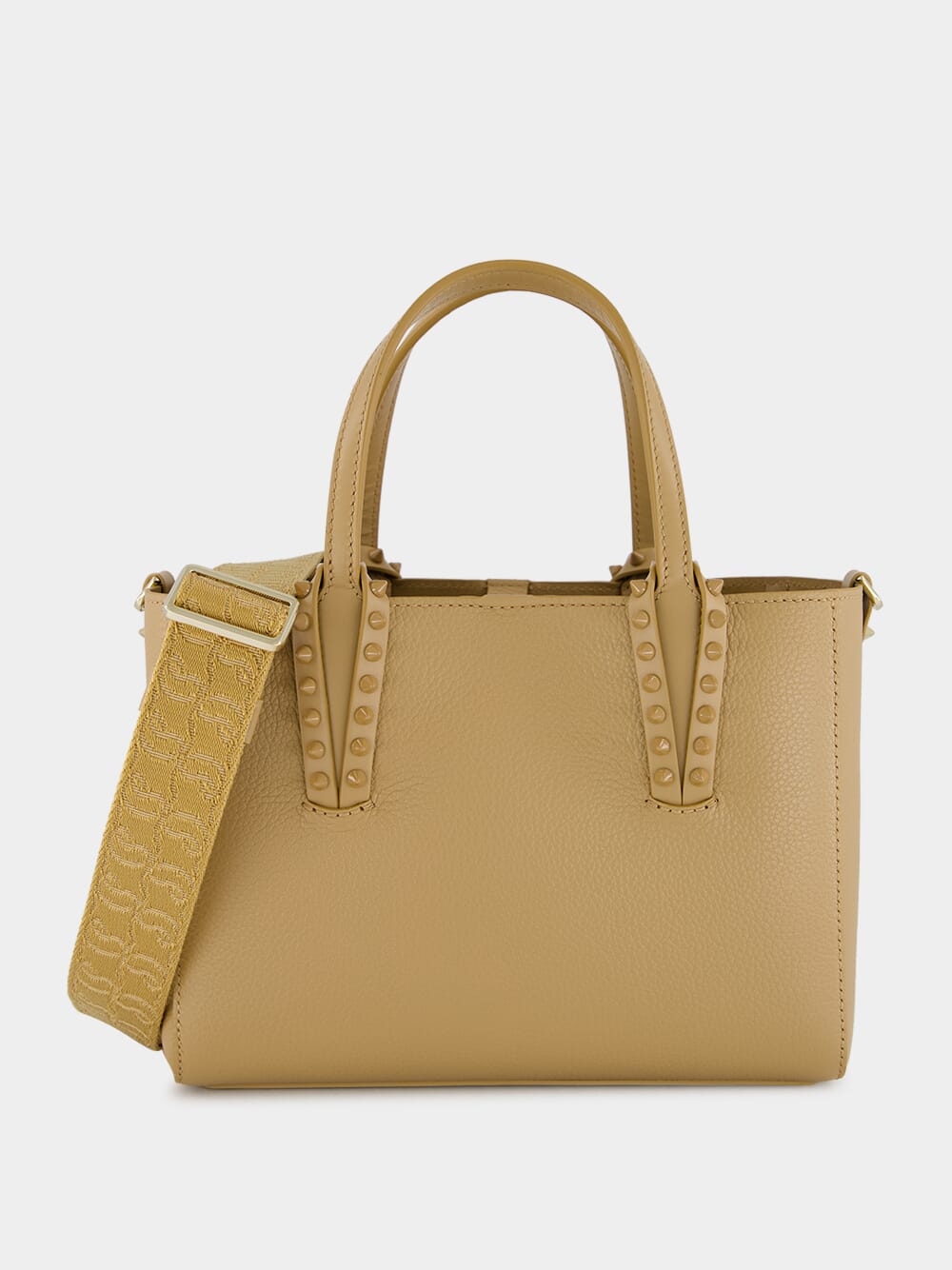 Christian Louboutin Cabata Soft Small Calf Empire in Bianco/Gold | In-Store Only