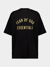Fear Of God Essentials Black Essentials Jersey T-Shirt with Logo