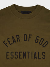 Fear Of God Essentials Olive Jersey T-Shirt with Logo