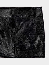 Courrèges Black Belted Vinyl Mini Skirt